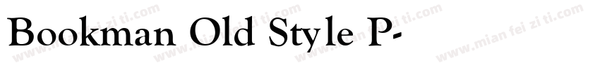 Bookman Old Style P字体转换
